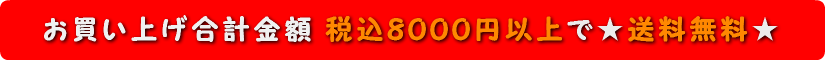 お買い上げ合計 税込8000円以上で送料無料